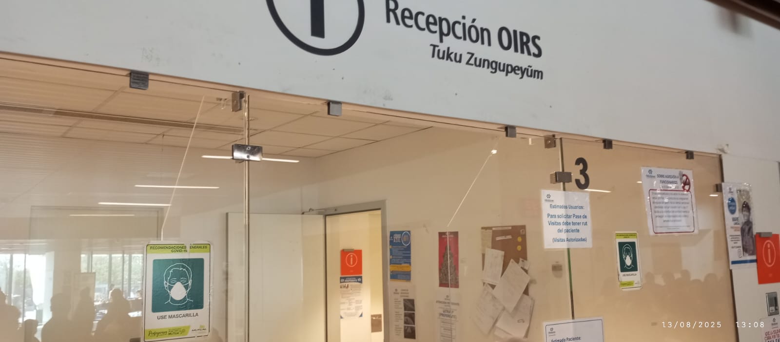 Intervención en el área de recepción OIRS del hospital